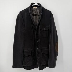 J. Crew‎ Ludlow Jacket Dark Gray Corduroy Elbow Patches Mens Size XL Professor